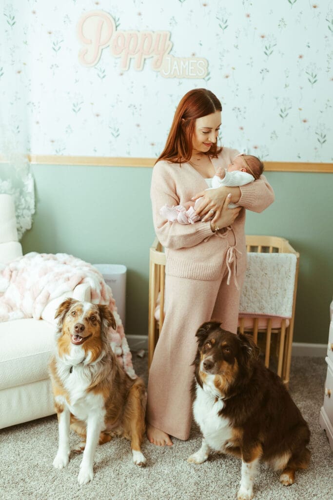 Arizona newborn family photographer documenting timeless newborn portraits with nursery details and soft textures