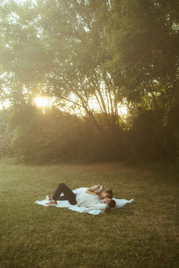 Mesa Arizona couples photography session with playful movement, candid laughter, and romantic golden hour portraits