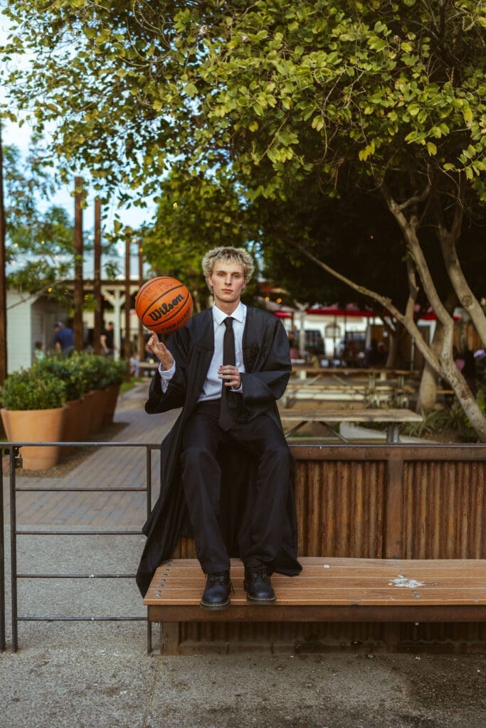Cool senior guy portraits with urban backgrounds in Downtown Gilbert Arizona