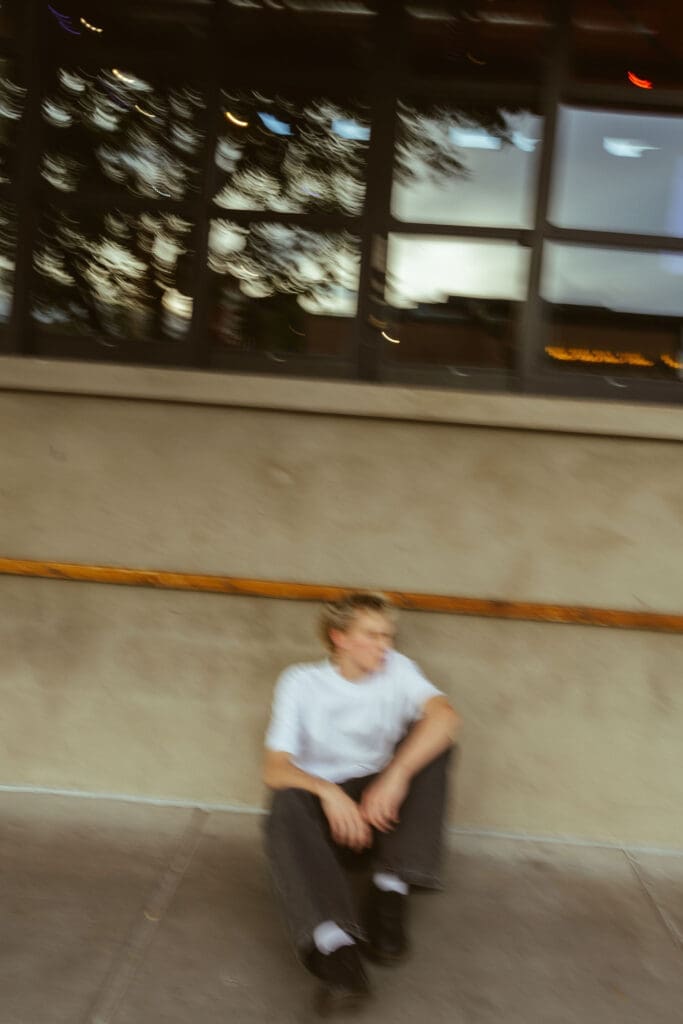 Senior graduation portraits in Downtown Gilbert with stylish editorial photography