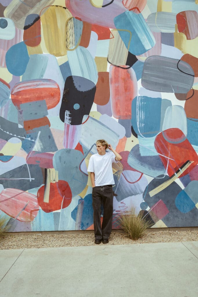 Downtown Gilbert Arizona location for modern high school senior portraits