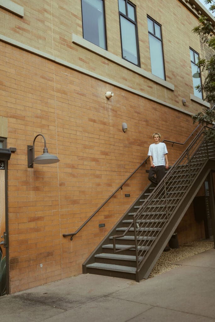 Arizona senior photography inspiration for boys with modern downtown Gilbert vibes