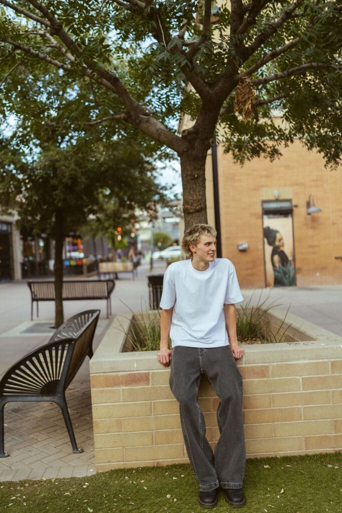 Urban senior session in Gilbert Arizona with cool creative portrait photography