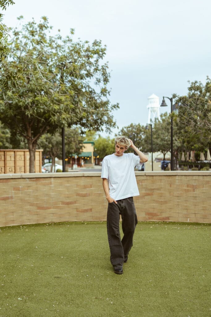 Editorial inspired senior boy photography session in Downtown Gilbert Arizona