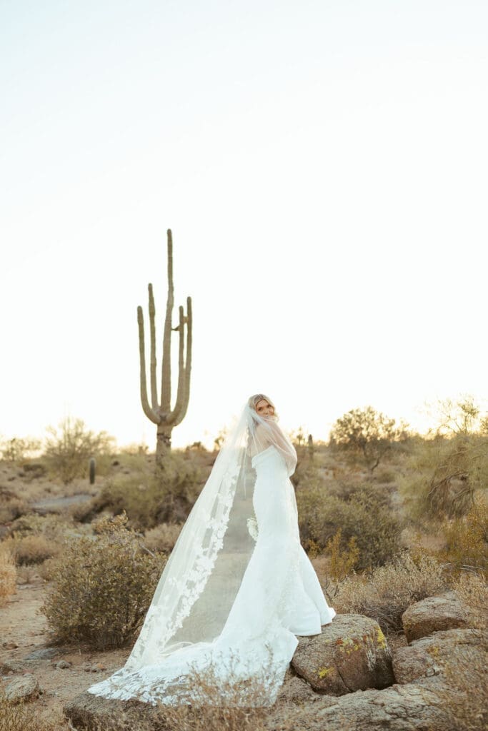 Bride portraits at The Paseo wedding venue in Apache Junction Arizona