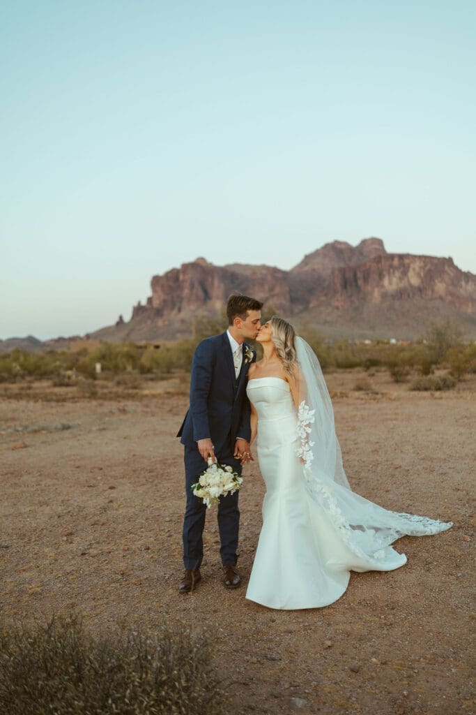 Timeless bride and groom portraits at The Paseo wedding venue in Arizona