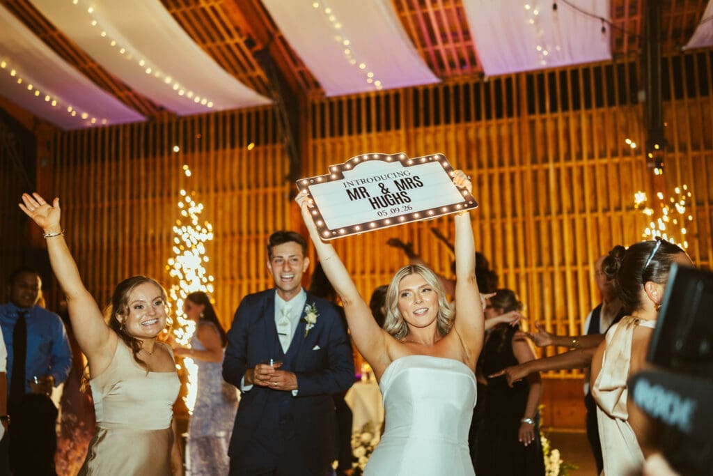 Arizona wedding reception with mountain views and elegant candlelit decor at The Paseo