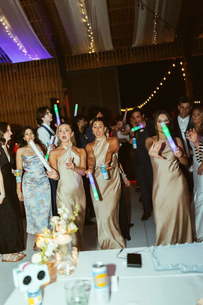 Reception party at The Paseo wedding venue in Apache Junction Arizona with energetic dance floor moments