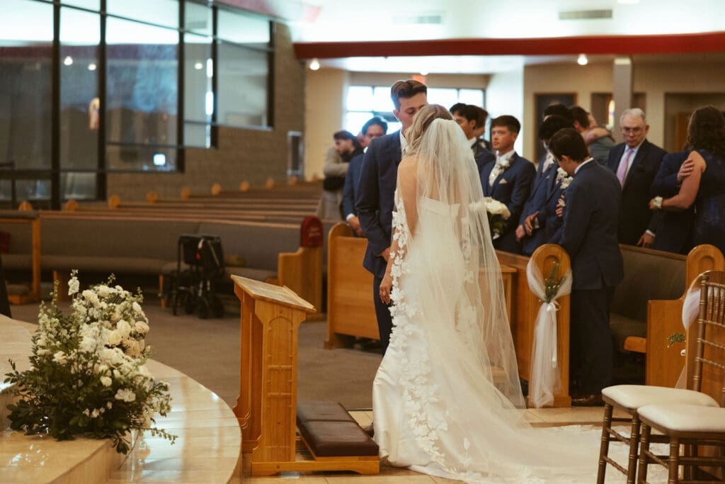 Scottsdale Arizona Catholic church wedding with timeless ceremony photography