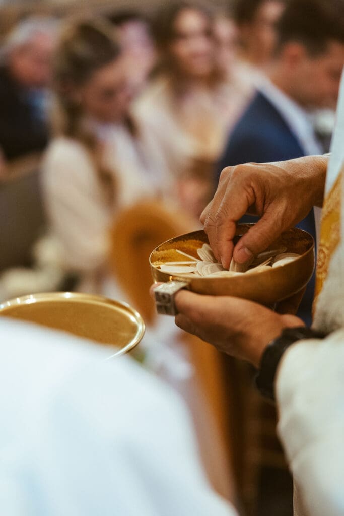 Emotional Catholic wedding ceremony moments in Scottsdale Arizona church