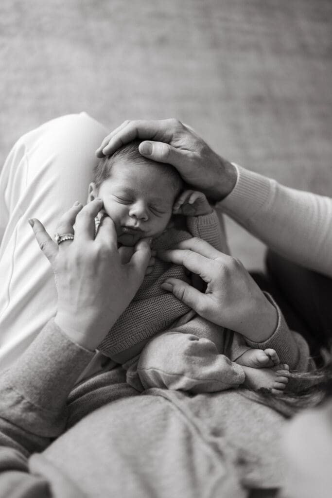 Phoenix newborn photographer documenting natural newborn connection and timeless family portraits throughout Scottsdale and surrounding Arizona cities

